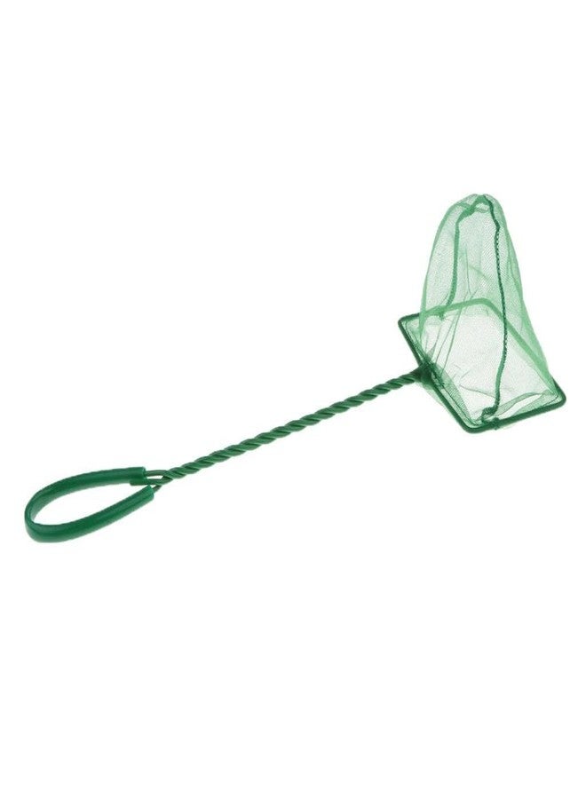 TRADESK Anky Green Portable Long Handle Square Aquarium Fish Tank Fishing Net 4inch - Image 1